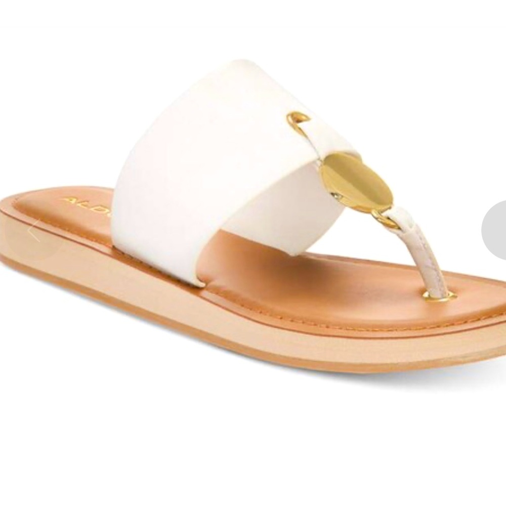 Aldo Yilania Gold Coin Thong Sandals